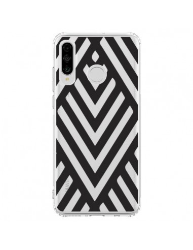 Coque Huawei P30 Lite Geometric Azteque Noir Transparente - Dricia Do