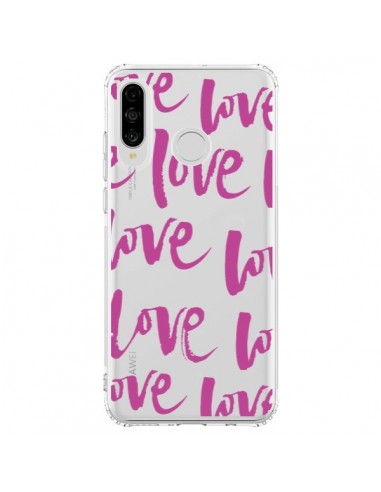 Coque Huawei P30 Lite Love Love Love Amour Transparente - Dricia Do