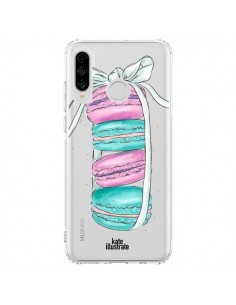 Coque Huawei P30 Lite Macarons Pink Mint Rose...