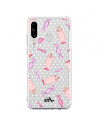 Coque Huawei P30 Lite Candy Bonbons Transparente - kateillustrate