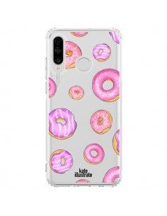 Coque Huawei P30 Lite Pink Donuts Rose Transparente -...