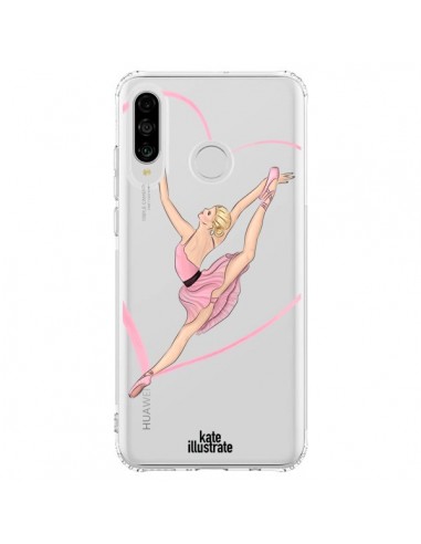 Coque Huawei P30 Lite Ballerina Jump In The Air Ballerine Danseuse Transparente - kateillustrate