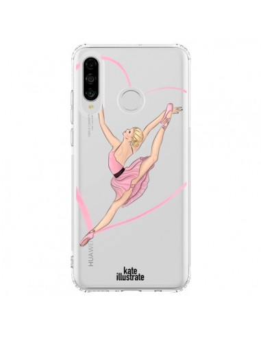 Coque Huawei P30 Lite Ballerina Jump In The Air Ballerine Danseuse Transparente - kateillustrate