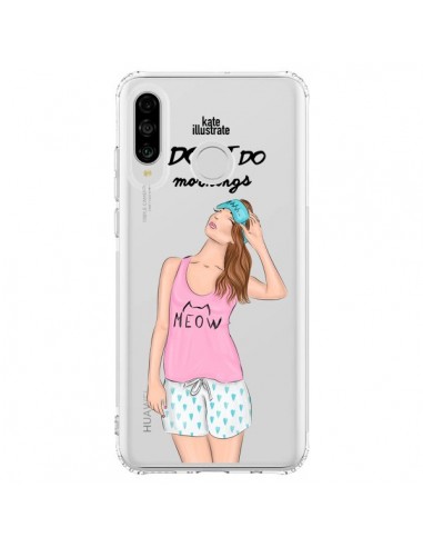 Coque Huawei P30 Lite I Don't Do Mornings Matin Transparente - kateillustrate