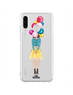 Coque Huawei P30 Lite Girls Balloons Ballons Fille...