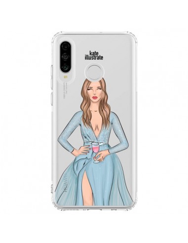Coque Huawei P30 Lite Cheers Diner Gala Champagne Transparente - kateillustrate