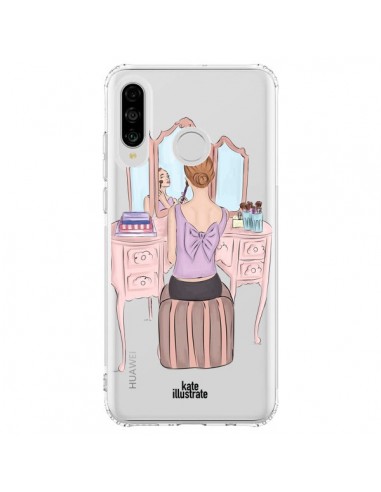 Coque Huawei P30 Lite Vanity Coiffeuse Make Up Transparente - kateillustrate