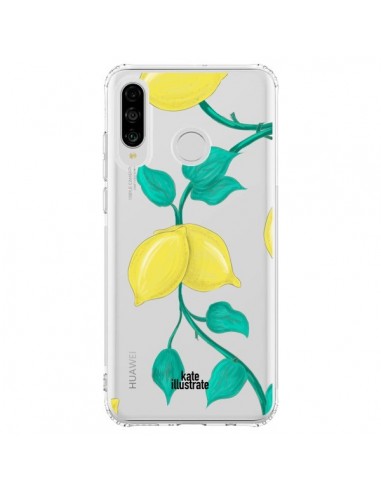 Coque Huawei P30 Lite Lemons Citrons Transparente - kateillustrate