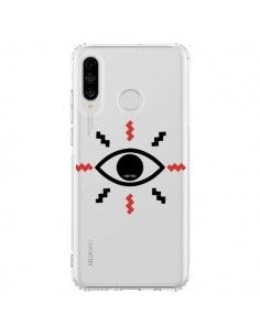 Coque Huawei P30 Lite Eye I See You Oeil Transparente -...