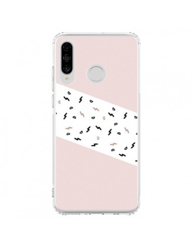 Coque Huawei P30 Lite Festive Pattern Rose - Koura-Rosy Kane