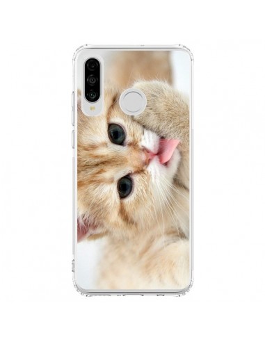 Coque Huawei P30 Lite Chat Cat Tongue - Laetitia