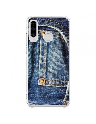 Coque Huawei P30 Lite Jean Bleu Vintage - Laetitia