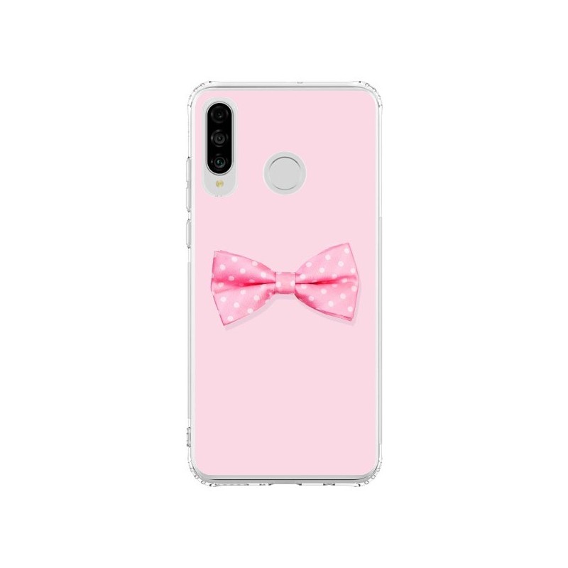Coque Huawei P30 Lite Noeud Papillon Rose Girly Bow Tie - Laetitia
