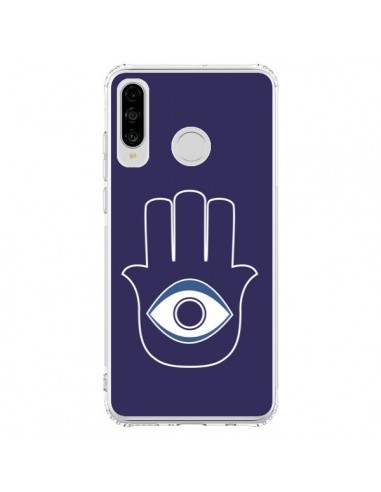 Coque Huawei P30 Lite Main de Fatma Oeil Bleu - Laetitia