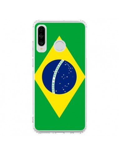 Coque Huawei P30 Lite Drapeau Brésil Brésilien - Laetitia