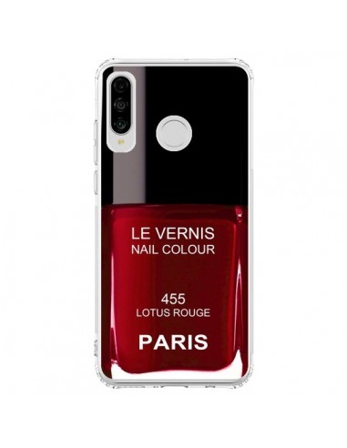 Coque Huawei P30 Lite Vernis Paris Lotus Rouge - Laetitia