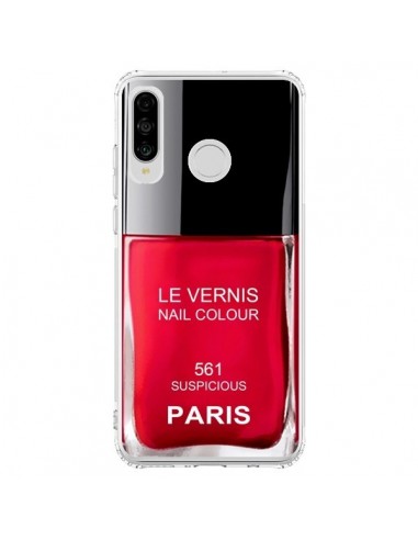 Coque Huawei P30 Lite Vernis Paris Suspicious Rouge - Laetitia