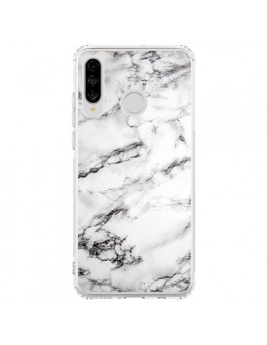 Coque Huawei P30 Lite Marbre Marble Blanc White - Laetitia