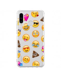 Coque Huawei P30 Lite Emoticone Emoji Transparente -...