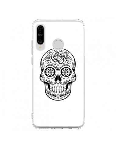 Coque Huawei P30 Lite Tête de Mort Mexicaine Noir - Laetitia