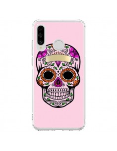 Coque Huawei P30 Lite Tête de Mort Mexicaine Rose...