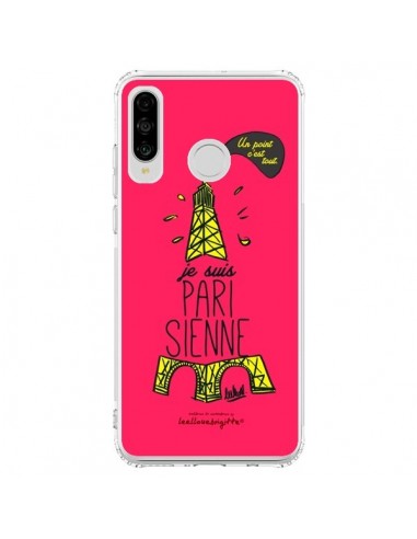 Coque Huawei P30 Lite Je suis Parisienne La Tour Eiffel Rose - Leellouebrigitte