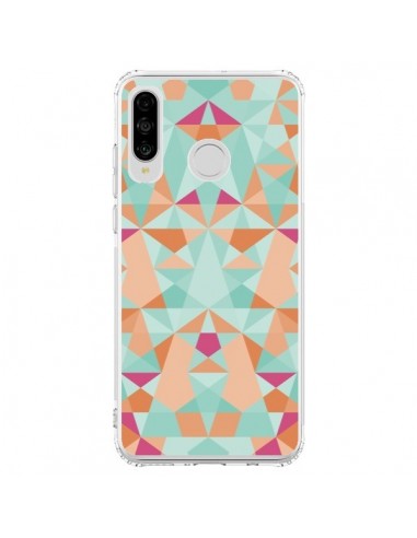 Coque Huawei P30 Lite Azteque Vert - Leandro Pita