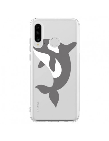 Coque Huawei P30 Lite Orque Orca Ocean Transparente - Petit Griffin