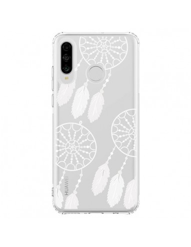 Coque Huawei P30 Lite Attrape Rêves Blanc Dreamcatcher Triple Transparente - Petit Griffin