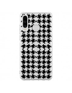 Coque Huawei P30 Lite Vichy Carre Noir Transparente -...