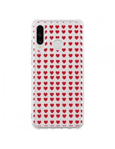 Coque Huawei P30 Lite Coeurs Heart Love Amour Red Transparente - Petit Griffin