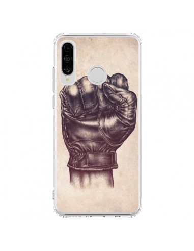 Coque Huawei P30 Lite Fight Poing Cuir - Lassana