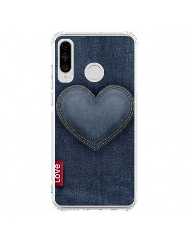 Coque Huawei P30 Lite Love Coeur en Jean - Lassana