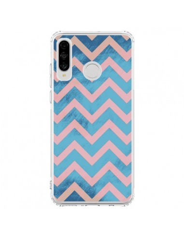 Coque Huawei P30 Lite Azteque Chevron Sunset - Mary Nesrala