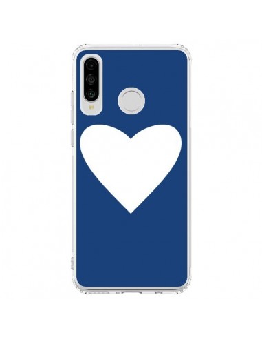 Coque Huawei P30 Lite Coeur Navy Blue Heart - Mary Nesrala