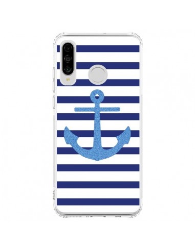 Coque Huawei P30 Lite Ancre Voile Marin Navy Blue - Mary Nesrala