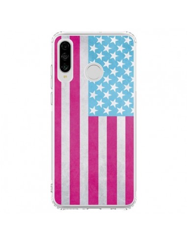 Coque Huawei P30 Lite Drapeau USA Vintage - Mary Nesrala