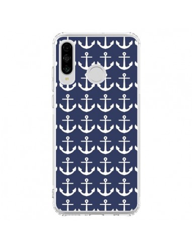 Coque Huawei P30 Lite Ancre Marin Bleu Anchors Navy - Mary Nesrala