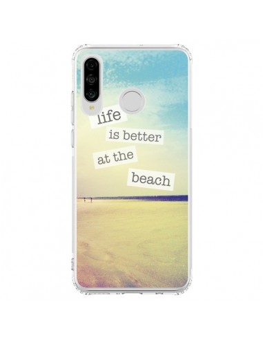 Coque Huawei P30 Lite Life is better at the beach Ete Summer Plage - Mary Nesrala