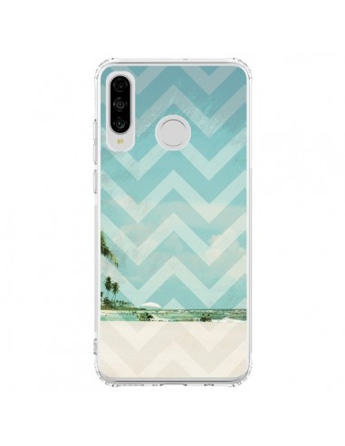 Coque Huawei P30 Lite Chevron Beach Dreams Triangle Azteque - Mary Nesrala