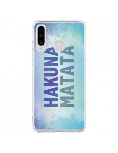 Coque Huawei P30 Lite Hakuna Matata Roi Lion Bleu - Mary Nesrala