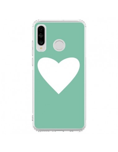 Coque Huawei P30 Lite Coeur Mint Vert - Mary Nesrala