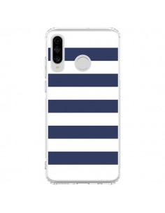 Coque Huawei P30 Lite Bandes Marinières Bleu Blanc...