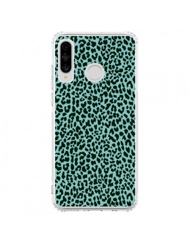 Coque Huawei P30 Lite Leopard Turquoise Neon - Mary Nesrala