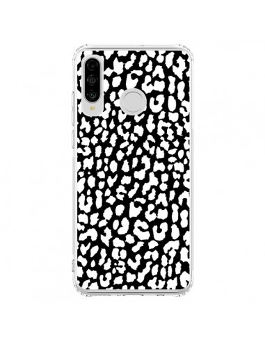 Coque Huawei P30 Lite Leopard Noir et Blanc - Mary Nesrala