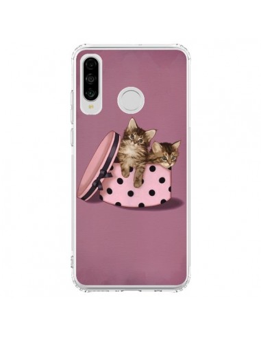 Coque Huawei P30 Lite Chaton Chat Kitten Boite Pois - Maryline Cazenave