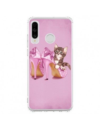 Coque Huawei P30 Lite Chaton Chat Kitten Chaussure Shoes - Maryline Cazenave