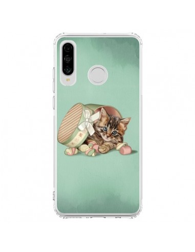 Coque Huawei P30 Lite Chaton Chat Kitten Boite Bonbon Candy - Maryline Cazenave