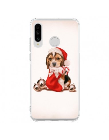 Coque Huawei P30 Lite Chien Dog Pere Noel Christmas - Maryline Cazenave