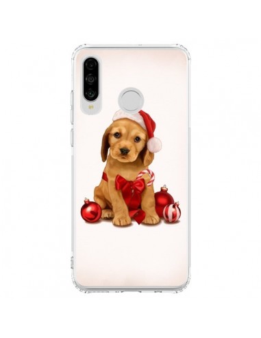 Coque Huawei P30 Lite Chien Dog Pere Noel Christmas Boules Sapin - Maryline Cazenave